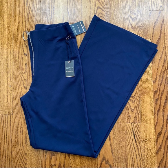 NWT💙 Forever21 High-Rise Pull Ring Pants - Picture 5 of 13